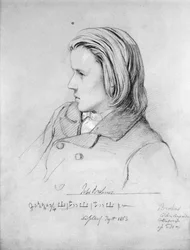 Johannes Brahms (1833-97) húsz éves, 1853